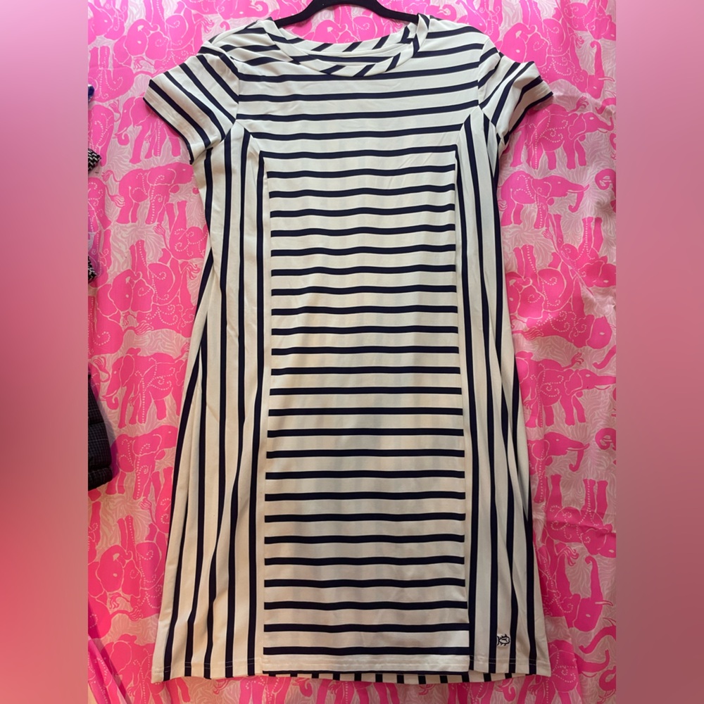 Southern Tide Navy and White Striped Garment